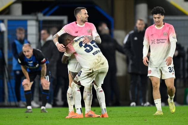 Paderborn, Home Deluxe Arena, 29 10 25, GER, Herren, DFB Pokal, 2 Runde, Saison 2025 2026, SC Paderborn 07 Bayer 04 Leverkusen Bild ALEIX GARCIA Leverkusen jubilates after his goal for 2 4 DFB regulations prohibit any use of photographs as image sequences and or quasi video Nordrhein Westfalen Germany