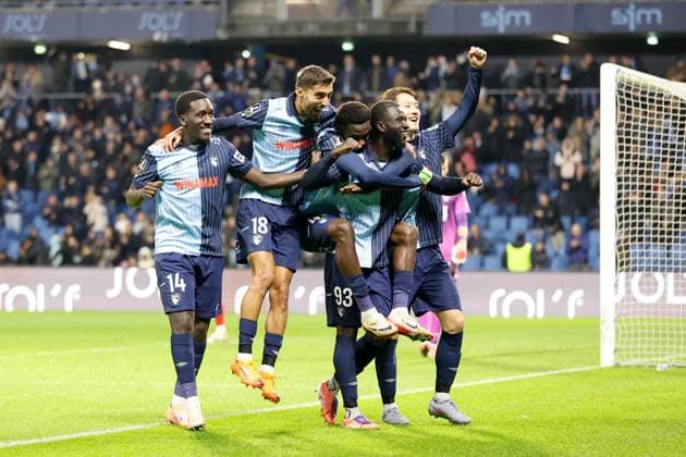 Le Havre Athletic Club v Stade Brestois 29 - Ligue 1 McDonald s 2025 2026 14 Rassoul NDIAYE (hac) - 18 Yanis ZOUAOUI (hac) - 93 Arouna SANGANTE (hac) - 15 Ayumu SEKO (hac) during the Ligue 1 McDonald s match between Le Havre and Brest at Stade Oceane on October 29, 2025 in Paris, France. Paris France  Copyright: xFEPx 776348175