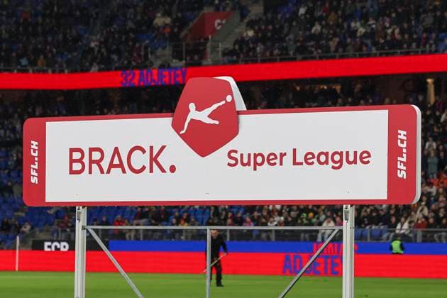 Brack Super League pre-match board , Switzerland, Football, Super League, Matchday 11, 2025 2026, FC Basel 1893 vs FC Zurich, 29 10 2025, Sankt Jakob Park, Basel, Switzerland Basel Sankt Jakob Park Canton Basel City Switzerland Copyright: xGrantxHubbsx