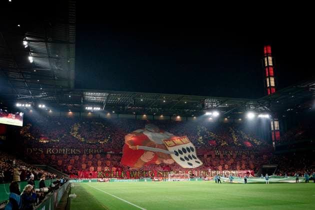 Choreography Choreo Fans Koeln1 FC Koeln vs FC Bayern Muenchen, DFB Pokal, 2 Runde, 29 10 2025 DFB regulations prohibit any use of photographs as image sequences and or quasi video Koeln Nordrhein Westfalen Germany Copyright: xkolbert-press MarcxNiemeyerx