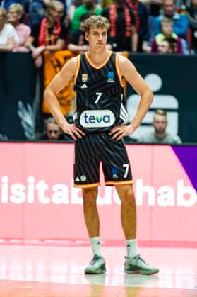 29 10 2025, xomx, Basketball BKT EuroCup 2025 2026, NINERS Chemnitz ratiopharm ulm v l Tobias Jensen Ratiopharm Ulm single image, cropped image, Chemnitz
