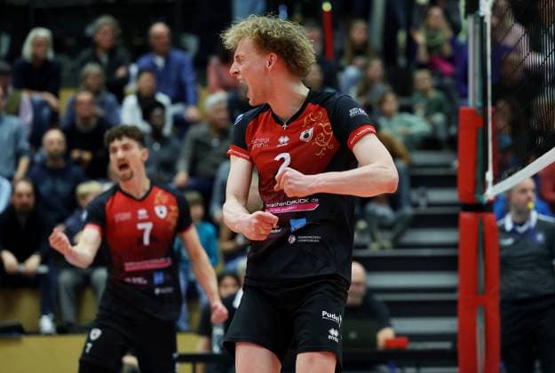 BAU 29 10 2025 Ludwigsburg Volleyball Barock Volleys MTV Ludwigsburg vs ASV Dachau, Philipp Herrmann LB cheers