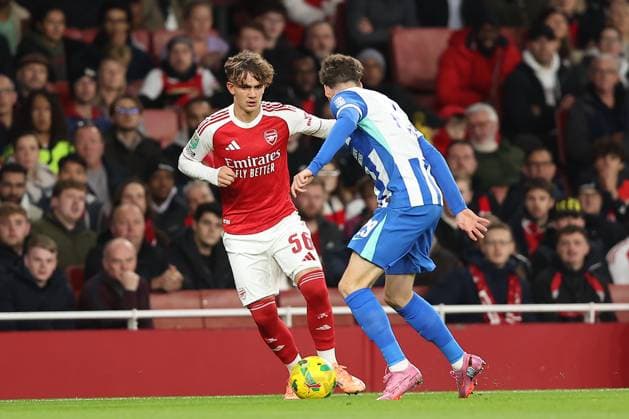 29th October 2025; Emirates Stadium, London, England; EFL Carabao Cup Football, Arsenal versus Brighton and Hove Albion; Max Dowman of Arsenal  KatiexChan