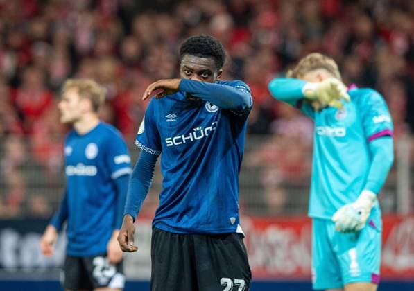 Soccer, Men, Season 2025 2026, DFB Pokal 2 Round , 1 FC Union Berlin DSC Arminia Bielefeld, Benjamin Boakye Bielefeld , 29 10 2025, Copyright: xSebastianxRäppold MatthiasxKochx