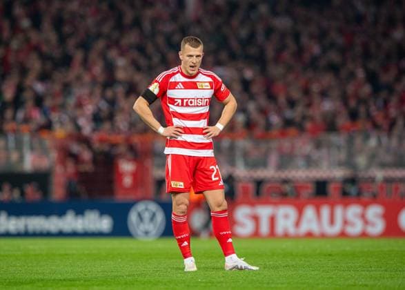 Soccer, Men, Season 2025 2026, DFB Pokal 2 Round , 1 FC Union Berlin DSC Arminia Bielefeld, Tim Skarke 1 FC Union Berlin , 29 10 2025, Copyright: xSebastianxRäppold MatthiasxKochx