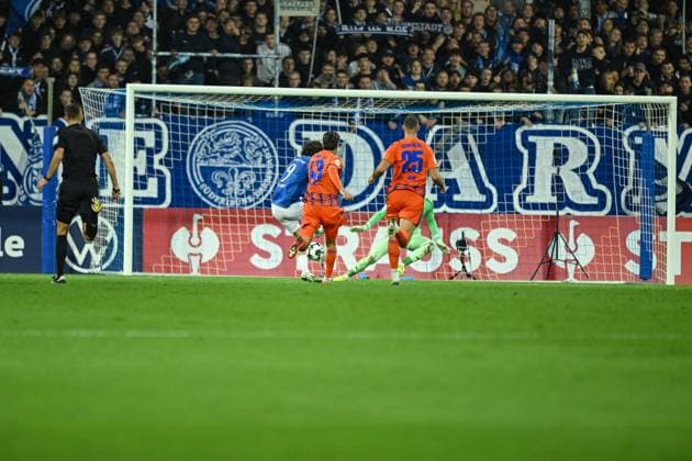 29 10 2025, Football, DFB Cup, 2nd round, Season 2025 2026, FC Schalke 04 SV Darmstadt 98, Fraser Hornby SV Darmstadt scores the goal to make it 3 0, xRHR PHOTO YYx Copyright: KROEGER RHR-FOTOx RHR-FOTO YY