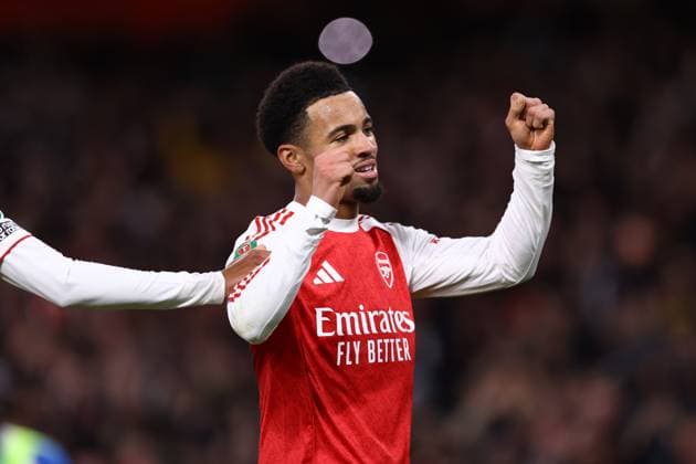Arsenal gegen Brighton Hove Albion 29. Oktober 2025, London Carabao Cup Vierte Runde Arsenal gegen Brighton Hove Albion Ethan Nwaneri von Arsenal feiert den Führungstreffer Foto Jacques Feeney Abseits London UK  Copyright: xJacquesxFeeneyx xOffsidexOffside