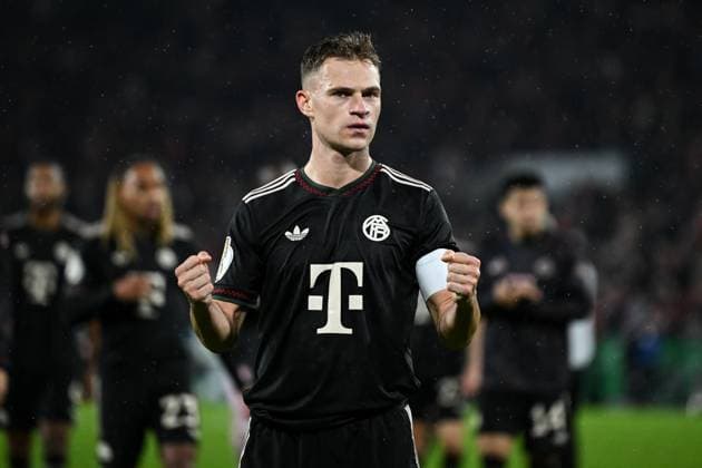 Joshua Kimmich FC Bayern München, 06 celebrates the victory, GER, 1 FC Köln vs FC Bayern München, Football, DFB Pokal, 2 Runde, Saison 2025 2026, 29 10 2025 DFB regulations prohibit any use of photographs as image sequences and or quasi video GER, 1 FC Köln vs FC Bayern München, Football, DFB Pokal, 2 Runde, Saison 2025 2026, 29 10 2025 Köln Copyright: xEibner-Pressefoto FlorianxWiegandx EP_FWD