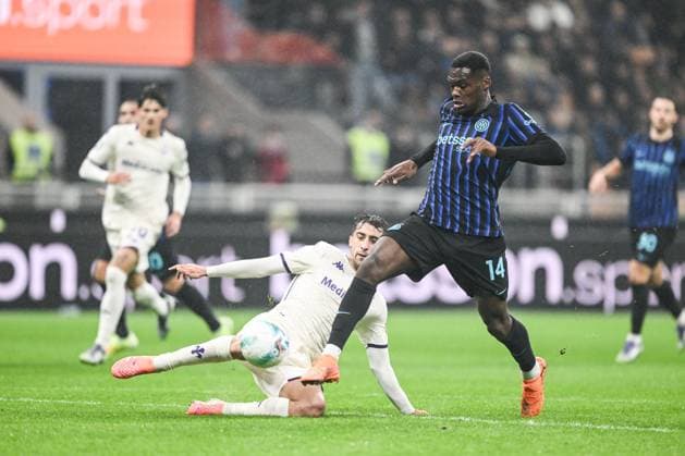 Ange-Yoan Bonny of FC Inter in action during the Italian Serie A football match between Inter FC Internazionale and ACF Fiorentina on 29 of October 2025 at Giuseppe Meazza San Siro Siro stadium in Milan, Italy  Copyright: xTizianoxBallabio IPAxSportx xipa-agency.netx xx IPA_67247185 IPA_Agency_IPA67247185