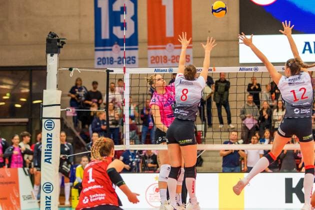 29 10 25 Allianz MTV Stuttgart Dresdner SC Germany, Stuttgart, 29 10 2025, Volleyball, Women, Bundesliga, Season 2025 2026, Allianz MTV Stuttgart Dresdner SC 3 0