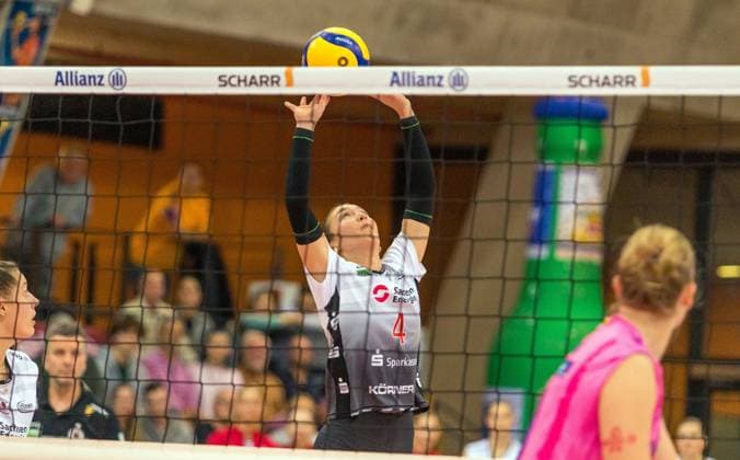 29 10 25 Allianz MTV Stuttgart Dresdner SC Germany, Stuttgart, 29 10 2025, Volleyball, Women, Bundesliga, Season 2025 2026, Allianz MTV Stuttgart Dresdner SC 3 0 Emma Grome Dresdner SC