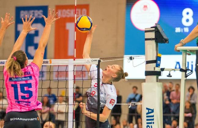 29 10 25 Allianz MTV Stuttgart Dresdner SC Germany, Stuttgart, 29 10 2025, Volleyball, Women, Bundesliga, Season 2025 2026, Allianz MTV Stuttgart Dresdner SC 3 0 Jette Kuipers Dresdner SC