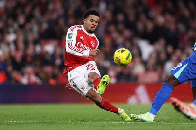 Arsenal gegen Brighton Hove Albion 29. Oktober 2025, London Carabao Cup Vierte Runde Arsenal gegen Brighton Hove Albion Ethan Nwaneri von Arsenal Foto Jacques Feeney Abseits London UK  Copyright: xJacquesxFeeneyx xOffsidexOffside