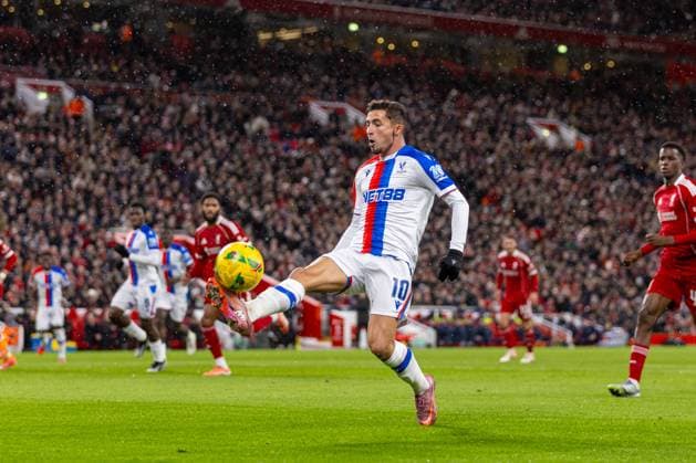 Football - Football League Cup - 4th Round - Liverpool FC v Crystal Palace FC LIVERPOOL, ENGLAND - Wednesday, October 29, 2025: Crystal Palace s Yeremy Pino during the Football League Cup 4th Round match between Liverpool FC and Crystal Palace FC at Anfield. (Photo by David Rawcliffe Propaganda) LIVERPOOL Anfield MERSEYSIDE ENGLAND  Copyright: xDavidxRawcliffex P2025-10-29-Liverpool_Palace-38