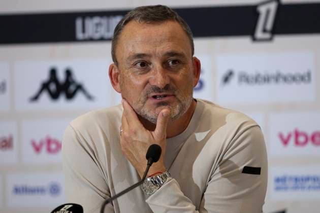OGC Nice v Lille OSC - Ligue 1 McDonald s 2025 2026 Franck Haise Haed Coach of OGC Nice portrait in the press conference, PK, Pressekonferenz after the Ligue 1 McDonald s match between Nice and Lille at Allianz Riviera on October 29, 2025 in Nice, France. Nice Allianz Riviera South-Eastern France France Copyright: xNealxSimpson Sportsphoto APLx 14140006