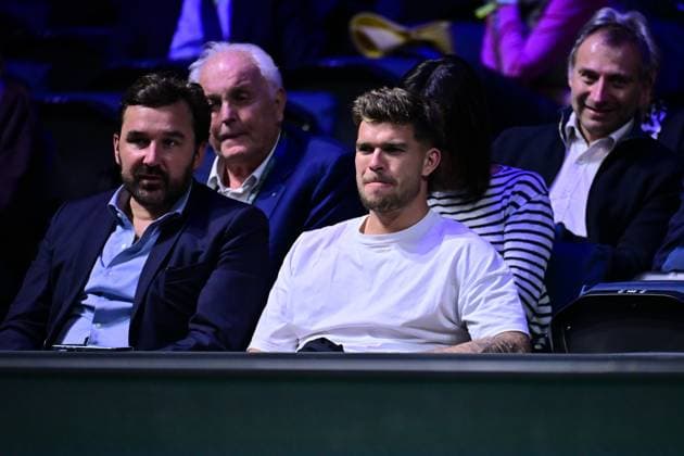 TENNIS : Rolex Paris Masters - Paris - 29 10 2025 Matthieu Jalibert in the stands during the Rolex Paris Masters at Paris La Defense Arena on October 29, 2025 in Nanterre, France. (Photo by Federico Pestellini PSNewz ) ParisFrance  Copyright: xFedericoxPestellinix