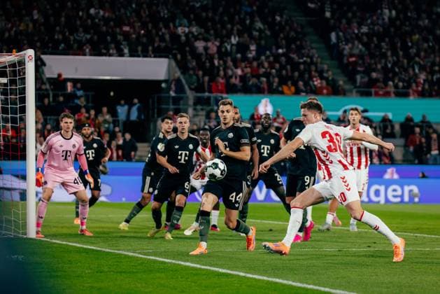 29 10 25, Men, Football, DFB Cup, 2025 2026, 1 FC Köln FC Bayern München, 2nd round Marius Bülter 30 1 FC Köln Abschluss Köln RheinEnergie Stadion NRW Germany