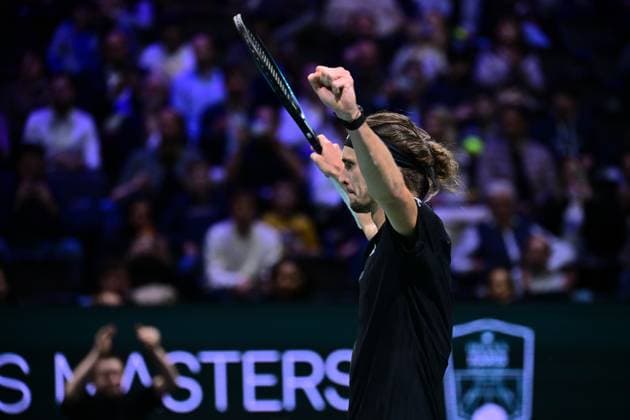 TENNIS : Rolex Paris Masters - Paris - 29 10 2025 Alexander Zverev ( Germany ) celebrates his victory during the Rolex Paris Masters at Paris La Defense Arena on October 29, 2025 in Nanterre, France. (Photo by Federico Pestellini PSNewz ) ParisFrance  Copyright: xFedericoxPestellinix