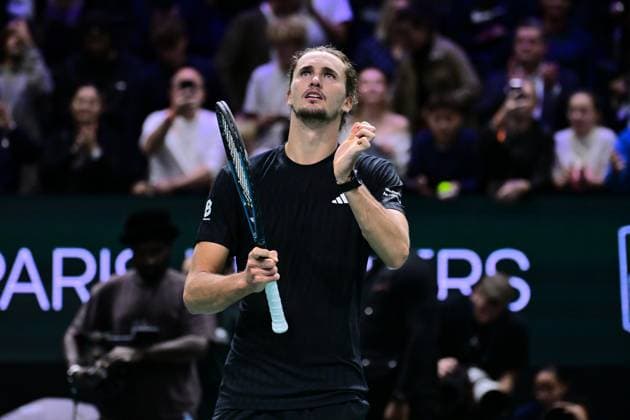 TENNIS : Rolex Paris Masters - Paris - 29 10 2025 Alexander Zverev ( Germany ) celebrates his victory during the Rolex Paris Masters at Paris La Defense Arena on October 29, 2025 in Nanterre, France. (Photo by Federico Pestellini PSNewz ) ParisFrance  Copyright: xFedericoxPestellinix