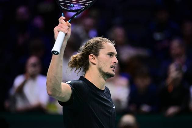 TENNIS : Rolex Paris Masters - Paris - 29 10 2025 Alexander Zverev ( Germany ) celebrates his victory during the Rolex Paris Masters at Paris La Defense Arena on October 29, 2025 in Nanterre, France. (Photo by Federico Pestellini PSNewz ) ParisFrance  Copyright: xFedericoxPestellinix