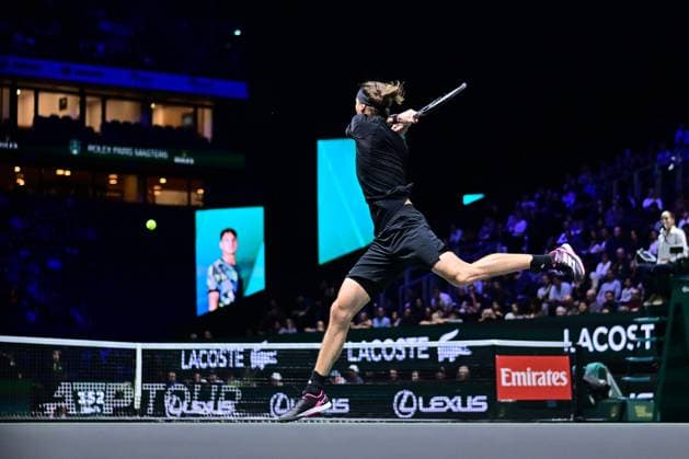 TENNIS : Rolex Paris Masters - Paris - 29 10 2025 Alexander Zverev ( Germany ) during the Rolex Paris Masters at Paris La Defense Arena on October 29, 2025 in Nanterre, France. (Photo by Federico Pestellini PSNewz ) ParisFrance  Copyright: xFedericoxPestellinix