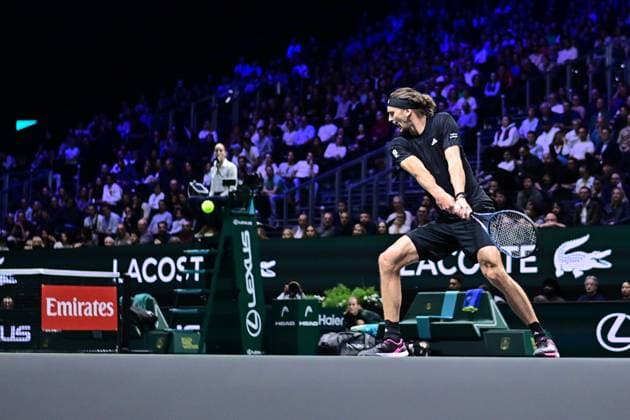 TENNIS : Rolex Paris Masters - Paris - 29 10 2025 Alexander Zverev ( Germany ) during the Rolex Paris Masters at Paris La Defense Arena on October 29, 2025 in Nanterre, France. (Photo by Federico Pestellini PSNewz ) ParisFrance  Copyright: xFedericoxPestellinix