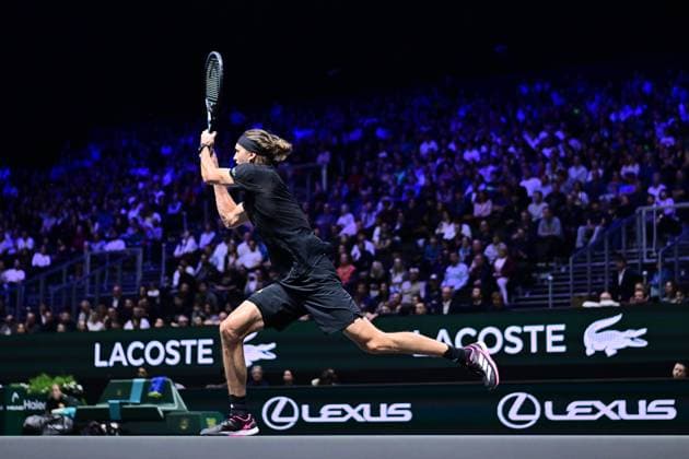 TENNIS : Rolex Paris Masters - Paris - 29 10 2025 Alexander Zverev ( Germany ) during the Rolex Paris Masters at Paris La Defense Arena on October 29, 2025 in Nanterre, France. (Photo by Federico Pestellini PSNewz ) ParisFrance  Copyright: xFedericoxPestellinix