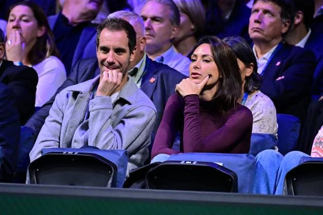 TENNIS : Rolex Paris Masters - Paris - 29 10 2025 Ex player Richard Gasquet ( France ) and Clementine during the Rolex Paris Masters at Paris La Defense Arena on October 29, 2025 in Nanterre, France. (Photo by Federico Pestellini PSNewz ) ParisFrance  Copyright: xFedericoxPestellinix