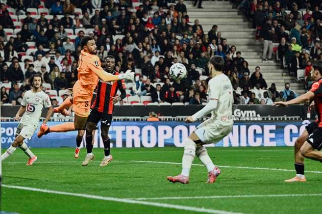 FOOTBALL : OGC Nice vs LOSC Lille - ligue 1 - 29 10 25 Nice™s goalkeeper 80 YÃ hvann Diouf during the French L1 2025-2026 season football match between OGC Nice and LOSC Lille at Louis II stadium of Monaco, south France, on October 29, 2025. NICEFrance  Copyright: xfredxDIDES psnewzx
