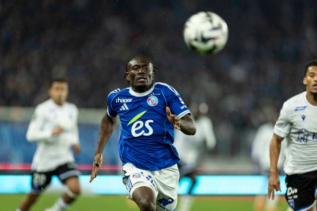 FOOTBALL: Ligue 1 Racing Strasbourg (RCS) vs Auxerre. 10eme Journee. 29 10 2025 Stade de la Meinau. Strasbourg - France Abdoul Ouattara 42 (RCS)  Copyright: xelyxandroxcegarrax