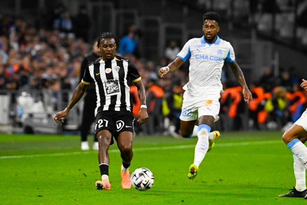 FOOTBALL : Olympique de Marseille VS Angers SCO - Ligue 1 McDonald s - 29 10 2025 Lilian Raolisoa (SCO) - Ligue 1 McDonald s match between Olympique de Marseille and Angers SCO on October 29, 2025 at the Orange Velodrome Stadium in Marseille. MarseilleFrance  Copyright: xWilliamxCannarellax