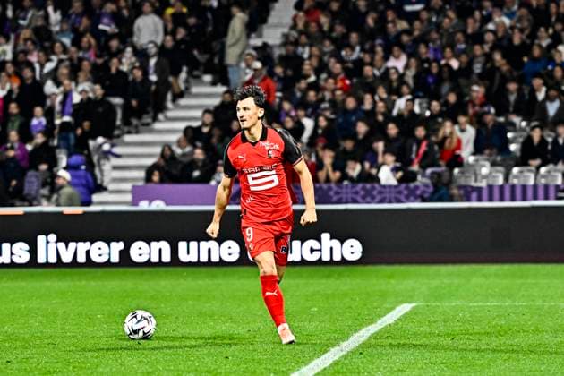 FOOTBALL : Toulouse vs Rennes - 10eme Journee de Ligue 1 McDonald S - Toulouse - 29 10 2025 But et joie Esreban Lepaul (sr) Toulouse  Copyright: xThierryxBretonx