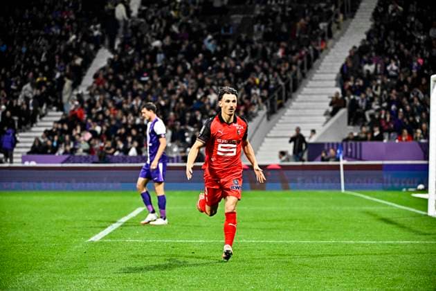 FOOTBALL : Toulouse vs Rennes - 10eme Journee de Ligue 1 McDonald S - Toulouse - 29 10 2025 But et joie Esreban Lepaul (sr) Toulouse  Copyright: xThierryxBretonx