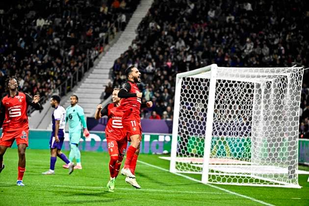 FOOTBALL : Toulouse vs Rennes - 10eme Journee de Ligue 1 McDonald S - Toulouse - 29 10 2025 Joie but Moussa Mousa (sr) Toulouse  Copyright: xThierryxBretonx