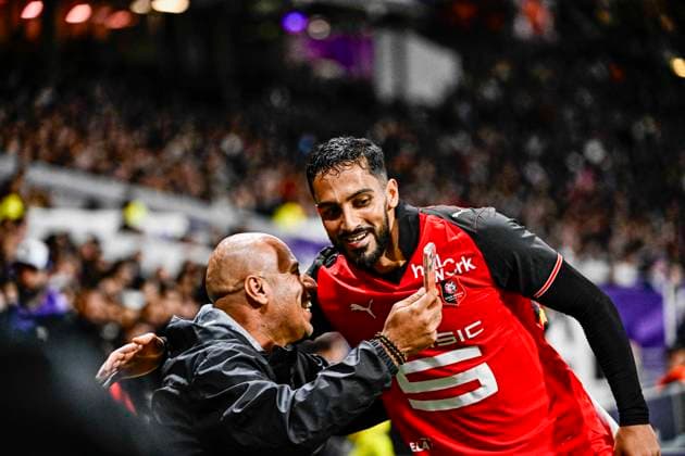 FOOTBALL : Toulouse vs Rennes - 10eme Journee de Ligue 1 McDonald S - Toulouse - 29 10 2025 Joie but Moussa Mousa (sr) Toulouse  Copyright: xThierryxBretonx