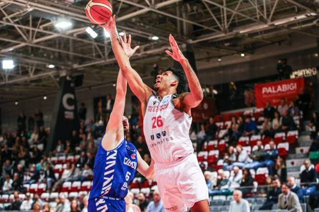 Jaime Echenique (Unahotels Reggio Emilia) during UNA Hotels Reggio Emilia vs KK Cibona, Basketball FIBA Europe Cup match in Reggio Emilia, Italy, October 29 2025  Copyright: xAlessandroxCatellani IPAxSportx xipa-agency.netx xx IPA_67246403 IPA_Agency_IPA67246403