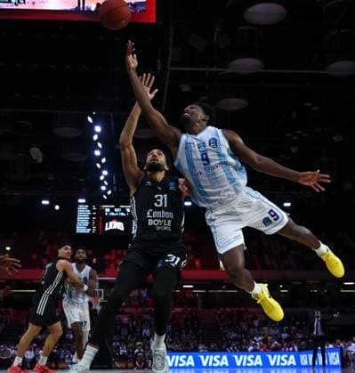London Lions v Turk Telekom Ankara - EuroCup LONDON, UNITED KINGDOM - OCTOBER 29: Jaleen Smith (9) of Turk Telekom in action during the fifth week of the Basketball BKT EuroCup between Turk Telekom and London Lions at Copper Box Arena in London, UK on October 29, 2025. Rasid Necati Aslim Anadolu London United Kingdom. Editorial use only. Please get in touch for any other usage.  Copyright: x2025xAnadoluxRaÅüidxNecatixAslÄ±mx