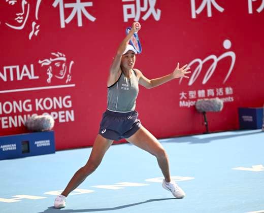 Shuai Zhang In WTA250 Chinese tennis player Shuai Zhang during a match at the Hong Kong Tennis Open on October 30, 2025 in Hong Kong. (Photo by Kobe Li Nexpher Images) Hong Kong