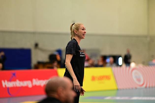 Volleyball I Women I Season 2025 2026 I Bundesliga I 4 Matchday I ETV Hamburger Volksbank Volleys Ladies in Black Aachen I 29 10 2025 Single photo, cropped, single image, cut out, isolated motif, sports shot, close-up, cropped, cropped shot, single Mareike Hindriksen Ladies in Black Aachen Hamburg ETV Sporthalle Hoheluft Hamburg Germany Copyright: xLobeca FelixxSchlikisx