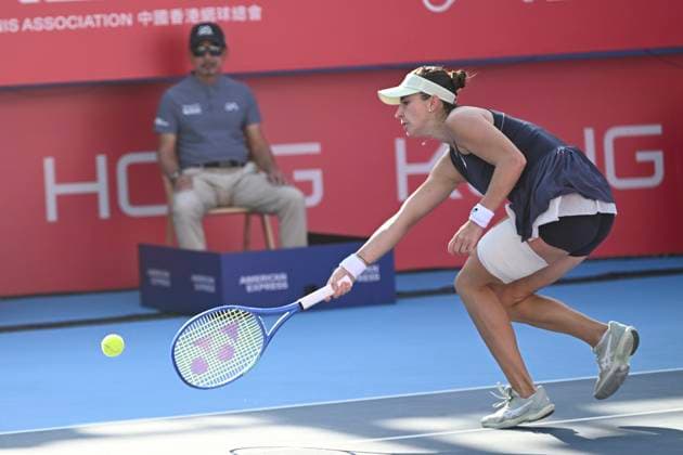 Belinda Bencic In WTA250 Swiss tennis player Belinda Bencic during a match at the Hong Kong Tennis Open on October 30, 2025 in Hong Kong. (Photo by Kobe Li Nexpher Images) Hong Kong