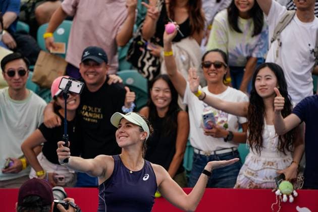 Hong Kong Tennis Open - Day 6 Swiss tennis player Belinda Bencic after a match at the Hong Kong Tennis Open on October 30, 2025 in Hong Kong. (Photo by Vernon Yuen Nexpher Images) Hong Kong