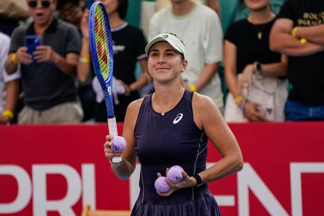 Hong Kong Tennis Open - Day 6 Swiss tennis player Belinda Bencic after a match at the Hong Kong Tennis Open on October 30, 2025 in Hong Kong. (Photo by Vernon Yuen Nexpher Images) Hong Kong