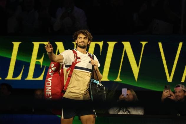 ROLEX PARIS MASTERS TENNIS 2025 Thierry Larret MAXPPP - Nanterre (92) 30 10 2025 Thierry Larret Maxppp. Tennis. Rolex Paris Masters. Paris La Defense, Nanterre (92). Du 25 octobre au 2 novembre 2025. Jeudi 30 octobre 2025. Cameron NORRIE vs Valentin VACHEROT (MON) Nanterre (92) PARIS LA DEFENSE ARENA ILE DE FRANCE FRANCE  Copyright: xMAXPPPxThierryxLarretx TLR202510303797 TLR202510303797