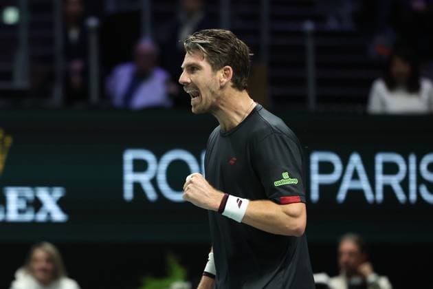 ROLEX PARIS MASTERS TENNIS 2025 Thierry Larret MAXPPP - Nanterre (92) 30 10 2025 Thierry Larret Maxppp. Tennis. Rolex Paris Masters. Paris La Defense, Nanterre (92). Du 25 octobre au 2 novembre 2025. Jeudi 30 octobre 2025. Cameron NORRIE (GBR) vs Valentin VACHEROT (MON) Nanterre (92) PARIS LA DEFENSE ARENA ILE DE FRANCE FRANCE  Copyright: xMAXPPPxThierryxLarretx TLR202510303799 TLR202510303799
