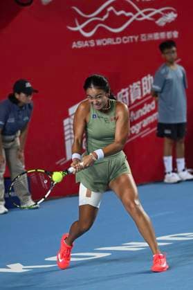 Hong Kong Tennis Open - Day 6 Filipino tennis player Alexandra Eala during a match at the Hong Kong Tennis Open on October 30, 2025 in Hong Kong. (Photo by Kobe Li Nexpher Images) Hong Kong