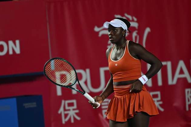 Hong Kong Tennis Open - Day 6 Canadian tennis player Victoria Mboko during a match at the Hong Kong Tennis Open on October 30, 2025 in Hong Kong. (Photo by Kobe Li Nexpher Images) Hong Kong