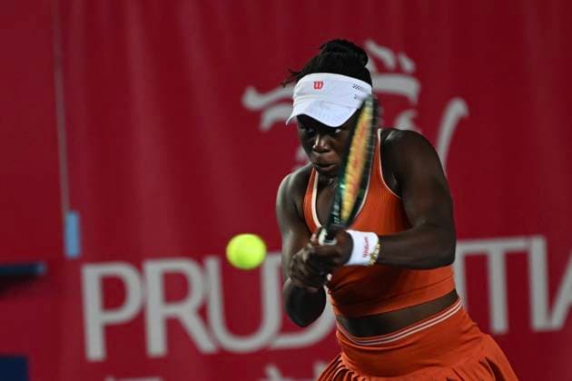 Hong Kong Tennis Open - Day 6 Canadian tennis player Victoria Mboko during a match at the Hong Kong Tennis Open on October 30, 2025 in Hong Kong. (Photo by Kobe Li Nexpher Images) Hong Kong