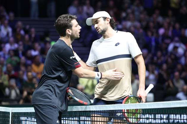 ROLEX PARIS MASTERS TENNIS 2025 Thierry Larret MAXPPP - Nanterre (92) 30 10 2025 Thierry Larret Maxppp. Tennis. Rolex Paris Masters. Paris La Defense, Nanterre (92). Du 25 octobre au 2 novembre 2025. Jeudi 30 octobre 2025. Cameron NORRIE vs Valentin VACHEROT (MON) Nanterre (92) PARIS LA DEFENSE ARENA ILE DE FRANCE FRANCE  Copyright: xMAXPPPxThierryxLarretx TLR202510303933 TLR202510303933