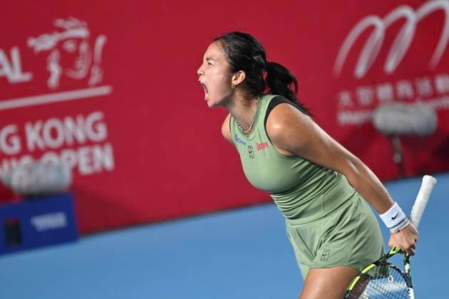 Hong Kong Tennis Open - Day 6 Filipino tennis player Alexandra Eala during a match at the Hong Kong Tennis Open on October 30, 2025 in Hong Kong. (Photo by Kobe Li Nexpher Images) Hong Kong