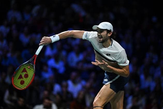 Rolex Paris Master Day 4 Valentin Vacherot (MON) during his third round at the 2025 Rolex Paris Masters at the U Arena in Paris, FRANCE, on October 30, 2025. Photo by Corinne Dubreuil ABACAPRESS.COM Paris Ile-de-France France  Copyright: xDubreuilxCorinne ABACAx
